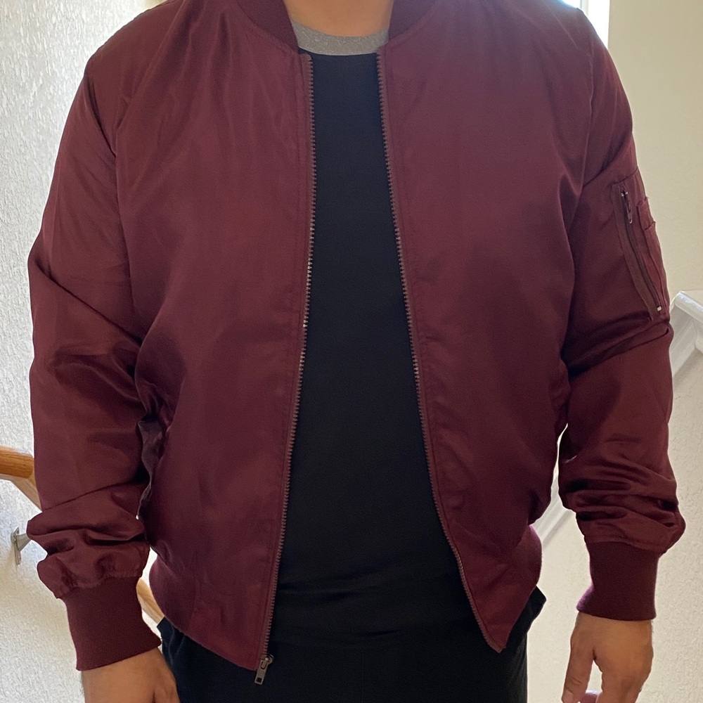Burgundy Swiss Cross Jacket